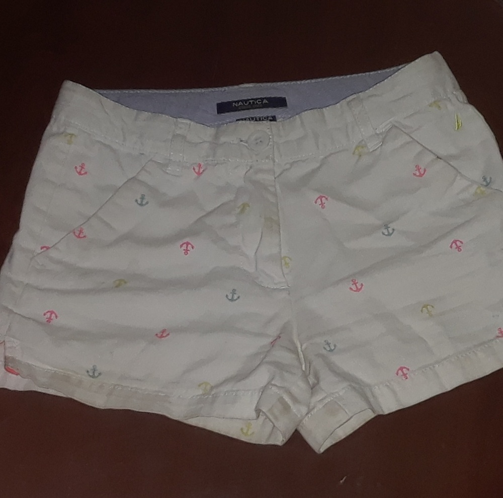 White anchor shorts